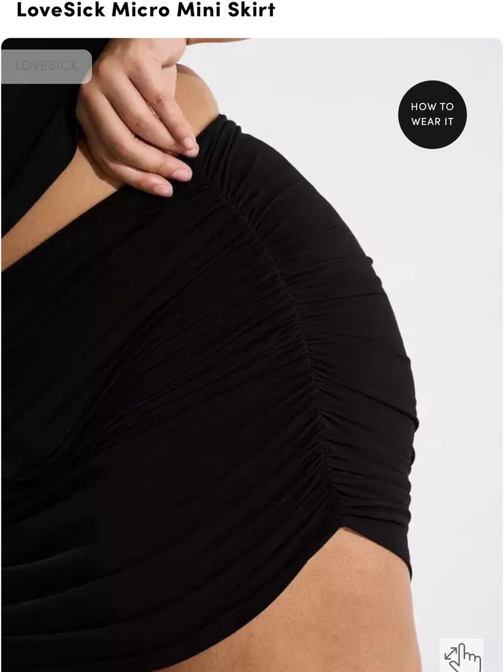 LoveSick Micro Mini Skirt *NWT* - Picture 3 of 5